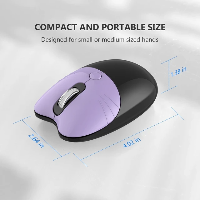 Alt view image 5 of 5 - MOFII Wireless Keyboard and Mouse Combo, 2.4 GHz Full-Size Retro Round Keyboard and Mouse, Plug and Play, 8 Multimedia & Shortcut Keys for Mac, Windows, Laptop/Desktop/PC - Black Purple Gradien