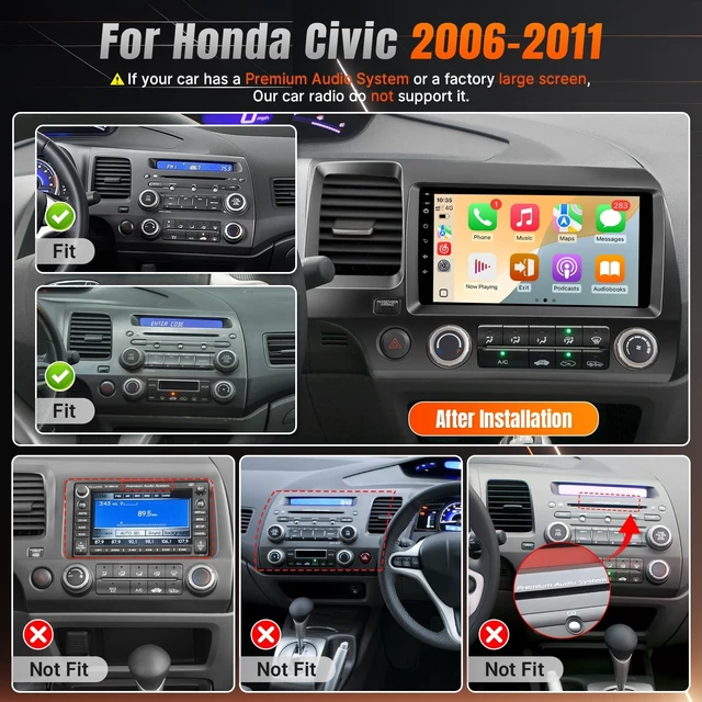 Alt view image 2 of 5 - Linux Car Radio for Honda Civic 2006 2007 2008 2009 2010 2011Fast Boot