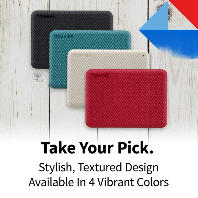 Alt view image 2 of 5 - Toshiba Canvio Advance 1TB Portable External Hard Drive USB 3.0, Red - HDTCA10XR3AA
