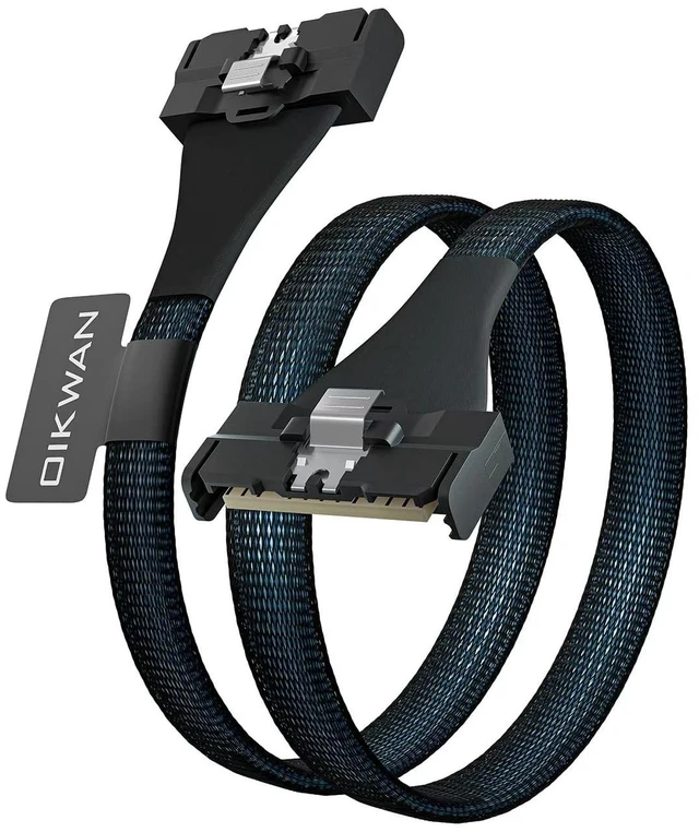 Main image of OIKWAN MCIO PCIE 5.0 74Pin Male SlimSAS 8i to MCIO 8i Mini Cool Edge IO High-Speed Extender Cable