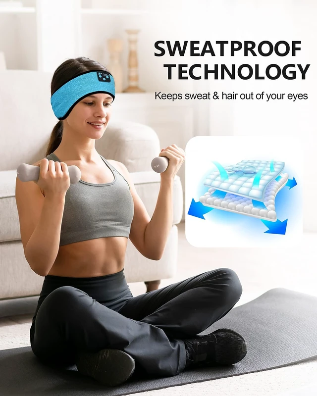 Alt view image 5 of 5 - Lavince Sleep Headphones Bluetooth,Lavince Sleeping Headphones Headband 10H Music,Soft Elastic Comfortable Sleep Headband,Birthday Gifts Christmas Stocking Stuffers for Men Women Father Husband Wife