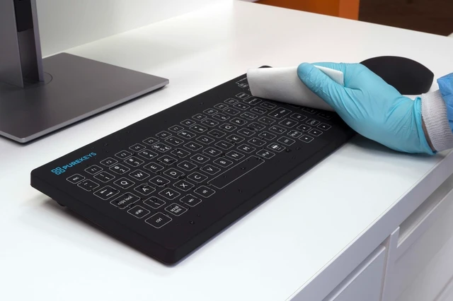Alt view image 4 of 4 - PUREKEYS Medical Keyboard Full Size Wireless Black