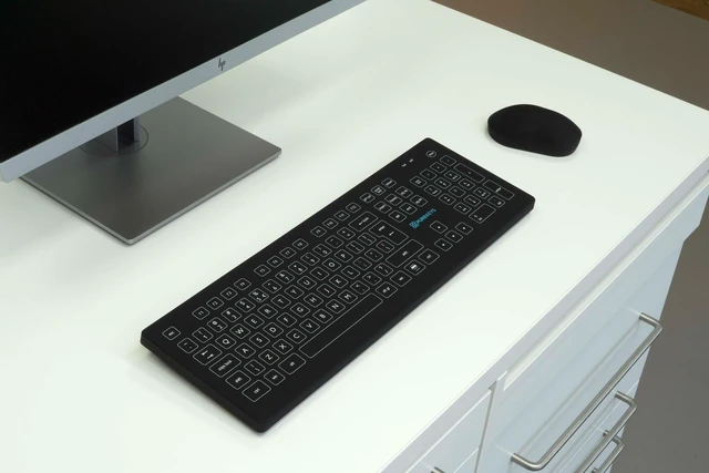 Alt view image 3 of 4 - PUREKEYS Medical Keyboard Full Size Wireless Black