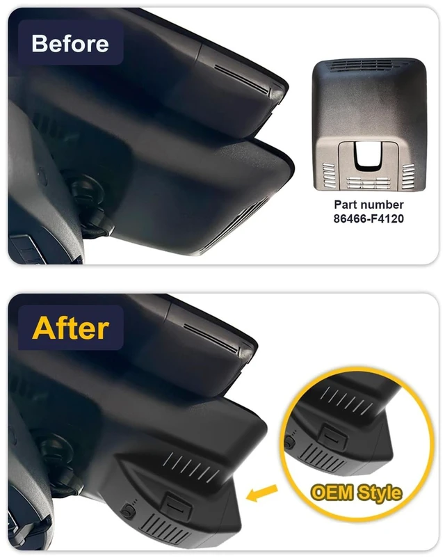 Alt view image 3 of 5 - Fitcamx Front 4K+Rear 1080P Dash Cam Adapts for 2026 Toyota C-HR BEV SE XSE (HD2-6512), OEM Factory Look, 2 Channel HD Video, WiFi & APP, Loop Recording, G-Sensor, Easy to Use, 128GB Card