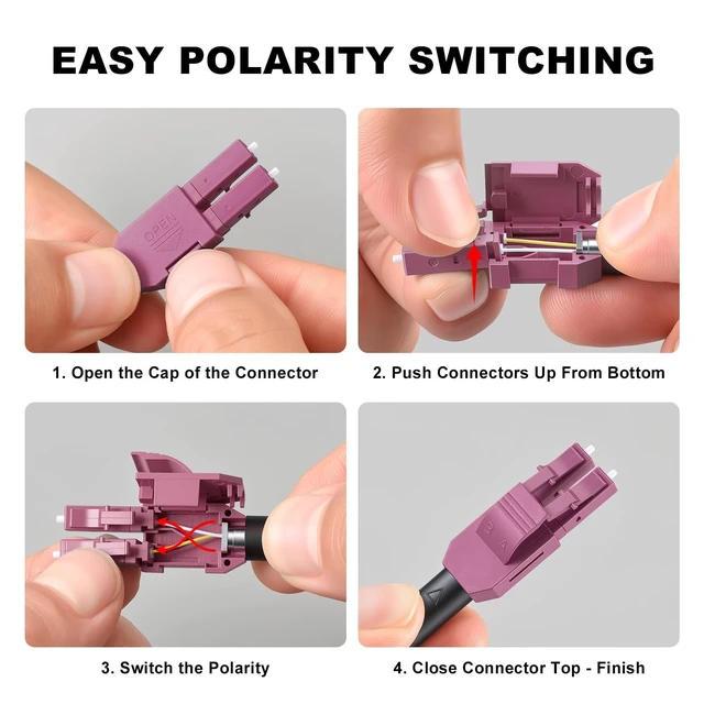 Alt view image 4 of 5 - FLYPROFiber- Outdoor OM4 Multimode LC to LC Fiber Patch Cable 10M/33ft