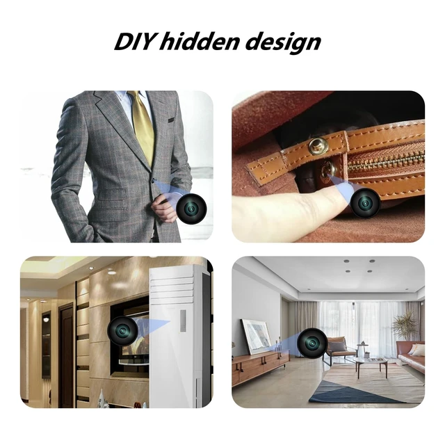 Alt view image 2 of 5 - BRFOZAG Nanny Cam Hidden Camera - 1080P Mini WiFi Spy Camera with Motion Detection, Wireless Portable Loop Recorder for Home, Office, Baby, Pet Monitoring