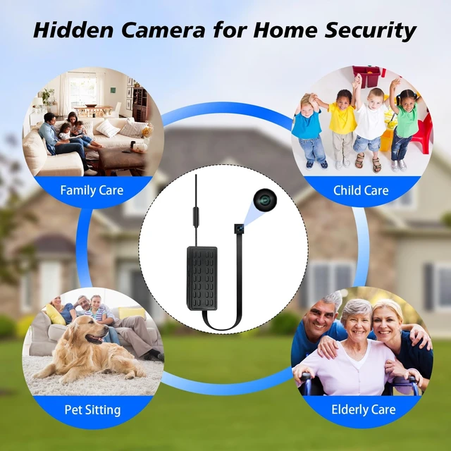 Alt view image 5 of 5 - BRFOZAG Nanny Cam Hidden Camera - 1080P Mini WiFi Spy Camera with Motion Detection, Wireless Portable Loop Recorder for Home, Office, Baby, Pet Monitoring