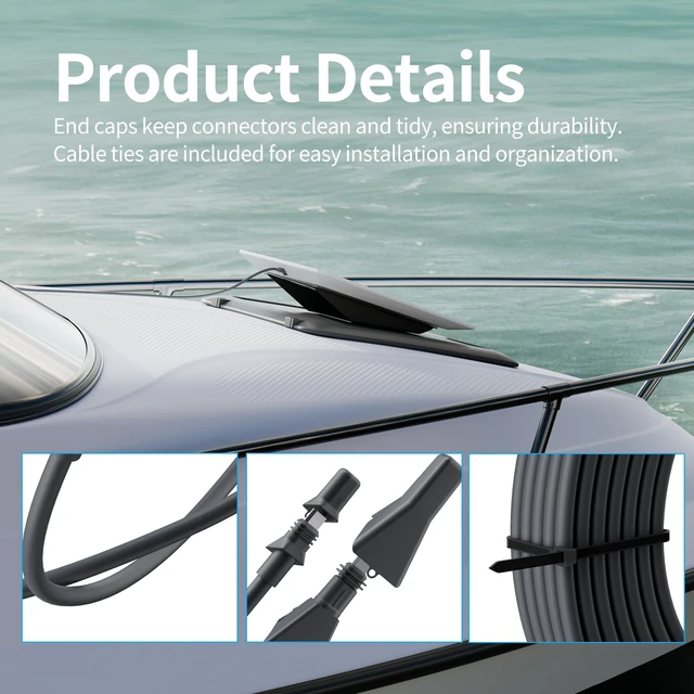 Alt view image 5 of 5 - Starlink Performance Gen 2 Cable 46M/150FT, Flat High Performance Cable