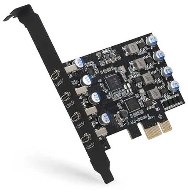 Main image of PCIe USB 3.0 Card 4 Port, 5Gbps USB C PCI Express Expansion Card with Renesas UPD720201 Chip, Add 4 x USB Type-C Ports to Desktop PC - No External Power Required, for Windows/Linux