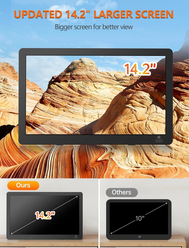 Alt view image 5 of 5 - NORTHING 14.2" Portable TV with Antenna,1080P Rechargeable TV