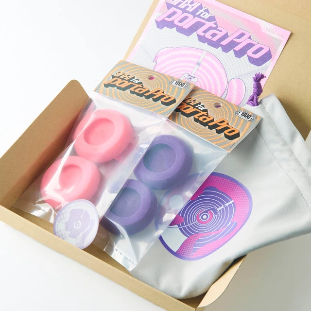 Main image of YAXI EARPADS for Koss PORTAPRO 2Pairs+Pouch ((Pink+Purple)+Pouch)