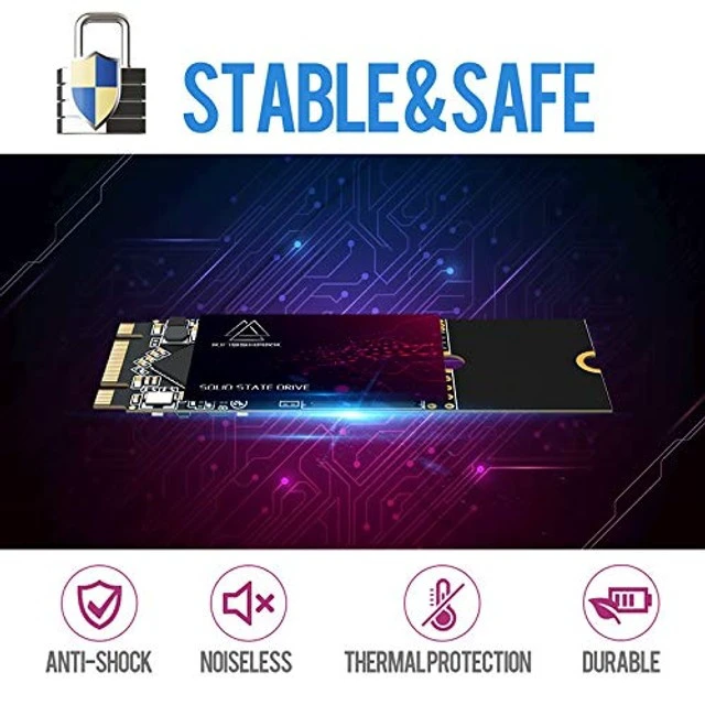 Alt view image 3 of 5 - Kingshark gamer SSD M.2 2260 128GB Internal Solid State Drive High-Performance Hard Drive for Desktop Laptop SATA III 6Gb/s (128GB, 2260)