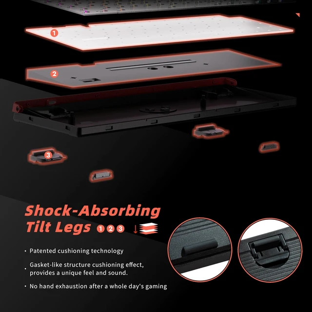 Alt view image 4 of 5 - DrunkDeer A75 Pro Rapid Trigger Mechanical Gaming Keyboard HE Hall Effect Silent Magnetic Switch Adjustable Actuation PBT Keycap Cherry Profile RGB 75% 82 Keys ANSI Wired with Knob, White
