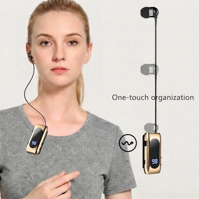 Alt view image 4 of 5 - TOPEPOP Wireless Headset Wireless Headphones Handsfree Call Wireless Earpiece Noise Cancellation Earbud Earphones Mic Compatible with Cell Phones Car Driver Trucker Business Offic