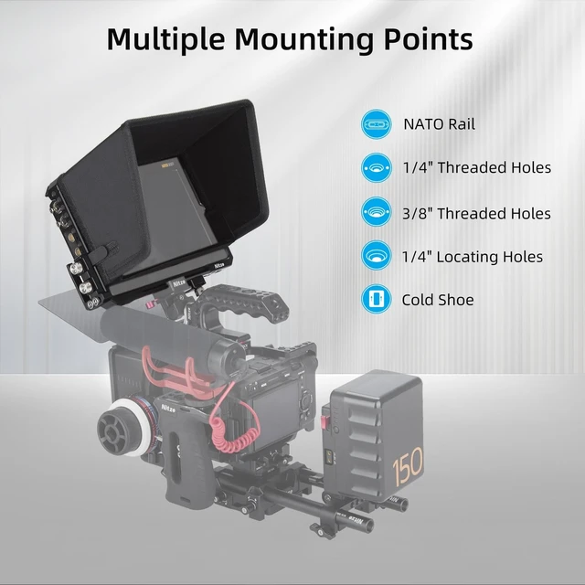 Alt view image 2 of 5 - Nitze Cage for Blackmagic Design Video Assist 7" 12G Monitor - JT-B02B