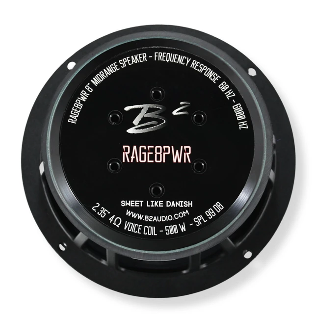 Alt view image 5 of 5 - B2 Audio Rage Pair of 8" 4-Ohm 275W RMS UV/Water Resistant Mid-Range Speakers