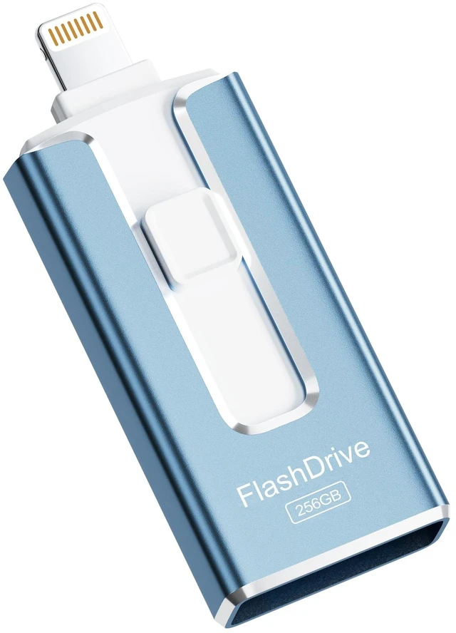 Main image of MFi Certified3 in 1 Type-C USB Memory Stick Thumb Drive for Photos Videos Storage (Sky Blue)