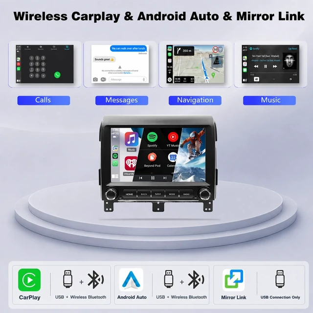 Alt view image 4 of 5 - 4+64G 9" Car Radio for 2009 2010 2011 2012 Ford F150 Carplay Stereo