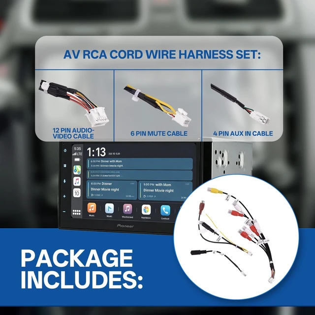 Alt view image 5 of 5 - HQLDMYGS XT91920 RCA Harness Cord Assembly,Complete 3-Piece Kit