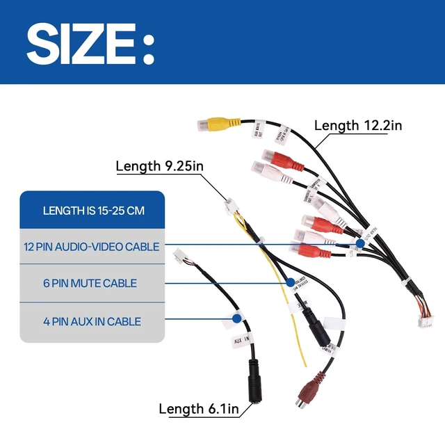 Alt view image 3 of 5 - HQLDMYGS XT91920 RCA Harness Cord Assembly,Complete 3-Piece Kit