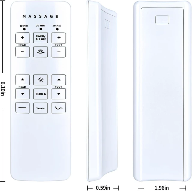 Alt view image 4 of 4 - FQOUG RF258C Adjustable Bed Remote Control Replacement for Serta Motion Perfect II III, Ergomotion V330 V400 E6, Okin 79016 76398 Adjustable Bed Base