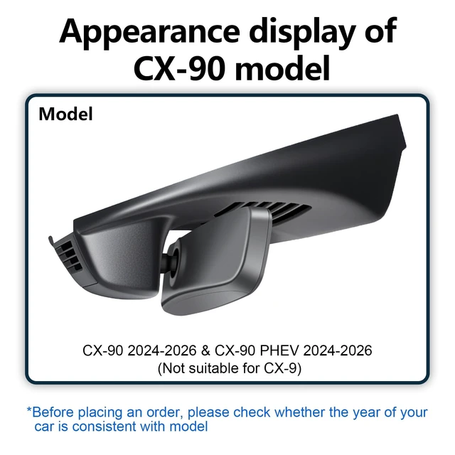 Alt view image 2 of 5 - mangoal STARVIS 2 Front 4K HDR Dash Cam IMX678, Custom Fit for Mazda CX-90 2024-2026 & CX-90 PHEV 2024 2025 2026, 5GHz WiFi, GPS, 64GB Card