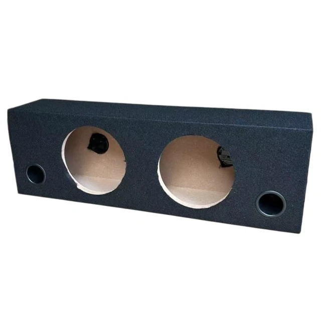 Alt view image 3 of 5 - Dual 6.5 Inch Car Audio Subwoofer Enclosure Box, Sealed, Carpet Covered, Black and Gray (Black)