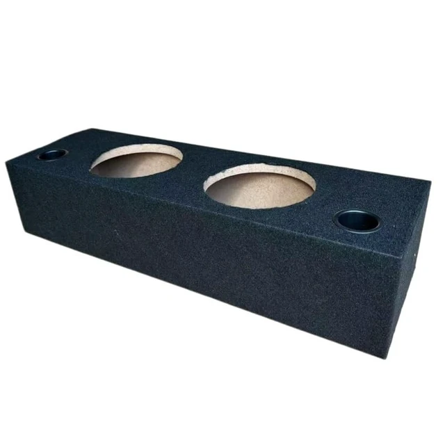 Alt view image 5 of 5 - Dual 6.5 Inch Car Audio Subwoofer Enclosure Box, Sealed, Carpet Covered, Black and Gray (Black)