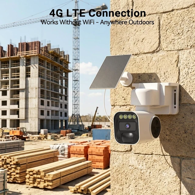 Alt view image 4 of 5 - runofast 4G LTE Cellular Security Cameras, Solar Powered, No WiFi Needed, Outdoor Wireless, Built-in eSIM Card, Color Night Vision, 2K PTZ Live View, Motion Detection, 2-Way Audio
