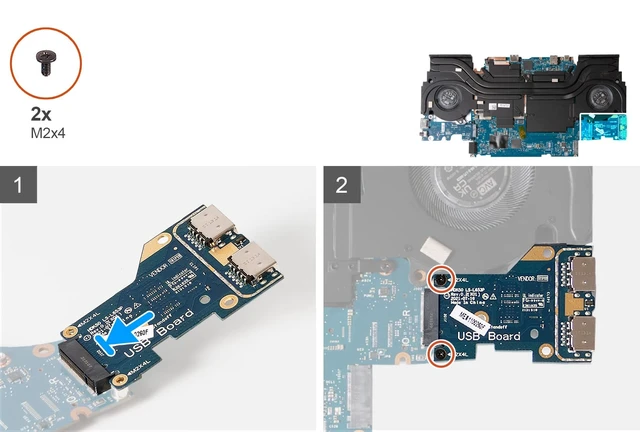 Alt view image 2 of 5 - Deal4GO HDK50 USB Board USB 3.2 Port Daughter Board KXF6N 0KXF6N Replacement for Dell G15 5520 5521 G16 7620