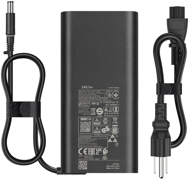 Main image of VRAVEK 240W Slim GaN Laptop Charger Compatible with Dell G16 G15 G7 G5