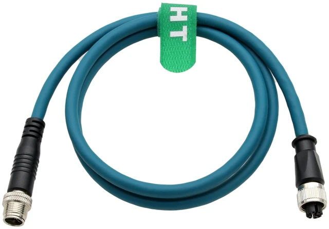 Alt view image 2 of 5 - HangTon M12 8 Pin X-Coded Male to Female Ethernet Network Cable Extension for Cognex in-Sight 7000 8000 Kathrein Keyence Baumer Sick Datalogic Basler Machine Vision Sensor Code Reader Camera 3m