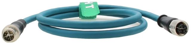 Alt view image 3 of 5 - HangTon M12 8 Pin X-Coded Male to Female Ethernet Network Cable Extension for Cognex in-Sight 7000 8000 Kathrein Keyence Baumer Sick Datalogic Basler Machine Vision Sensor Code Reader Camera 3m
