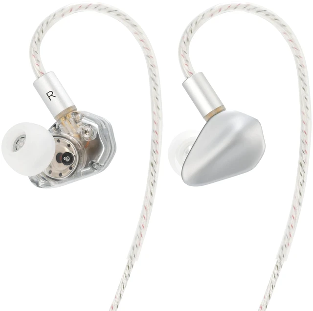 Main image of Kefine Loric IEMs, PU+ Titanium Diaphragm Drive in-Ear Monitors, Dual-Magnet & Dual-Chamber Driver, Ultralight Zinc Alloy Wired Earbuds, Detachable 160-Core Silver-Plated Cable(Silver, USB-C)