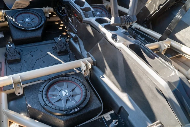 Alt view image 5 of 5 - UTV Stereo 10" Rear Underseat Subwoofer Box for Can-Am Maverick X3