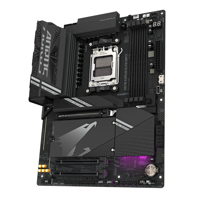 Alt view image 4 of 5 - GIGABYTE X870 AORUS Elite WIFI7 Motherboard - Supports AMD Ryzen 9000 CPUs, 16+2+2 Phases VRM, up to 8000MHz DDR5 (OC), 3xPCIe 5.0, Wi-Fi 7, 2.5GbE LAN, USB 4