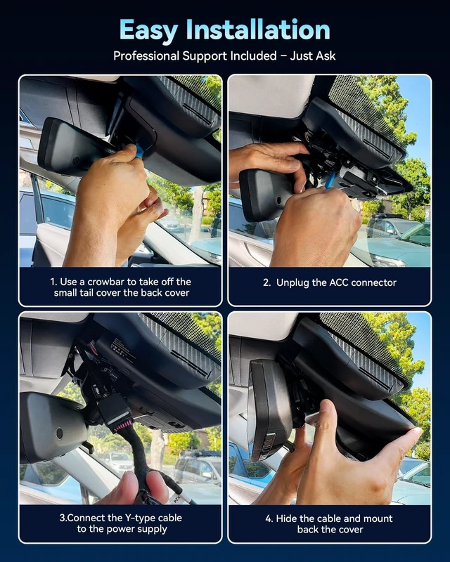 Alt view image 3 of 5 - OVAMAN 4K STARVIS 2 OEM Dual Dash Cam for 2022-2026 Lexus NX 350/350h/450h+