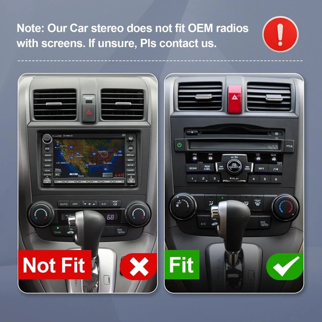 Alt view image 2 of 5 - 9 Inch IPS Touchscreen Linux Car Stereo for Honda CR-V 2007-2011 with Wireless CarPlay & Android Auto Car Radio, Support Bluetooth, FM Radio, Backup Camera, SWC, Dual USB