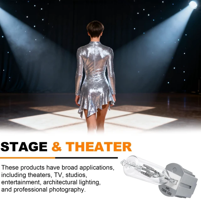 Alt view image 4 of 5 - HPL 750/120/X Halogen Lamp Bulbs 10 Pack, 54611 750W 120V T6 Stage Lights