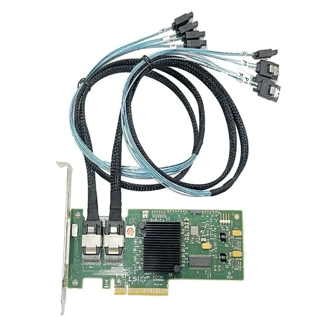 Alt view image 3 of 5 - SXTAIGOOD 9240-8i 9211-8I PCI Express 2.0 PCIe X8 IT Mode with SATA Cables