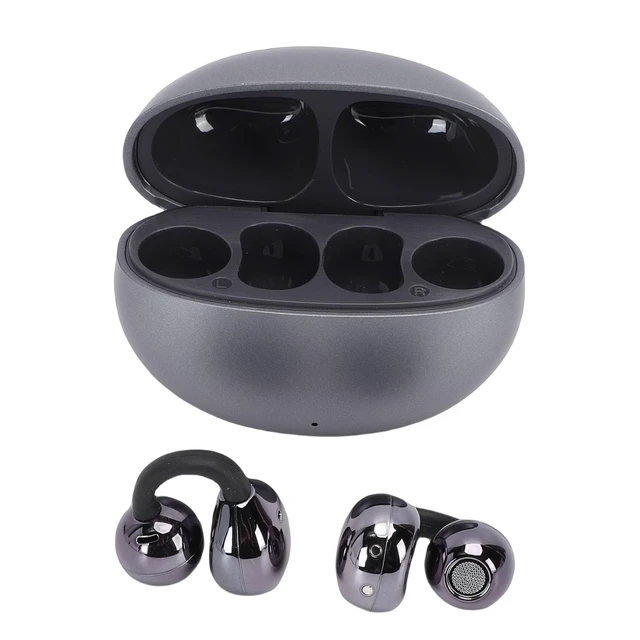 Alt view image 3 of 5 - Tangxi Jewelry Inspired Clip On Earbuds with Bow Earrings, Open Ear Bluetooth 6.0 Wireless Headphones, Comfortable Fit for Workouts Running Sports
