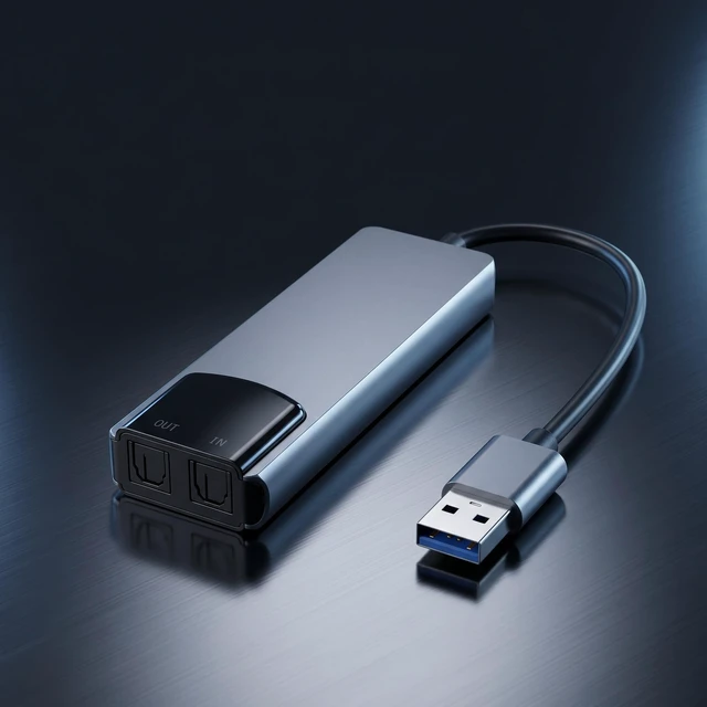 Alt view image 2 of 5 - Phefop 7.1 USB Surround Sound Card 5.1 External Sound Card with Optical SPDIF Input Output Audio Adapter Noise Reduction Aluminum for PC Laptop CM6206 Chip