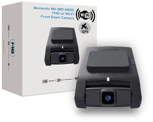 Main image of Momento M8 3-Ch FHD w/Dual 5.0GHz Wi-Fi + GPS Front Dash Camera (MD-8000) Includes 32GB MicroSD Card