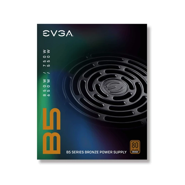 Alt view image 2 of 5 - EVGA 750 B5, 80 Plus BRONZE 750W, Fully Modular, EVGA ECO Mode, 5 Year Warranty, Compact 150mm Size, Power Supply 220-B5-0750-V1