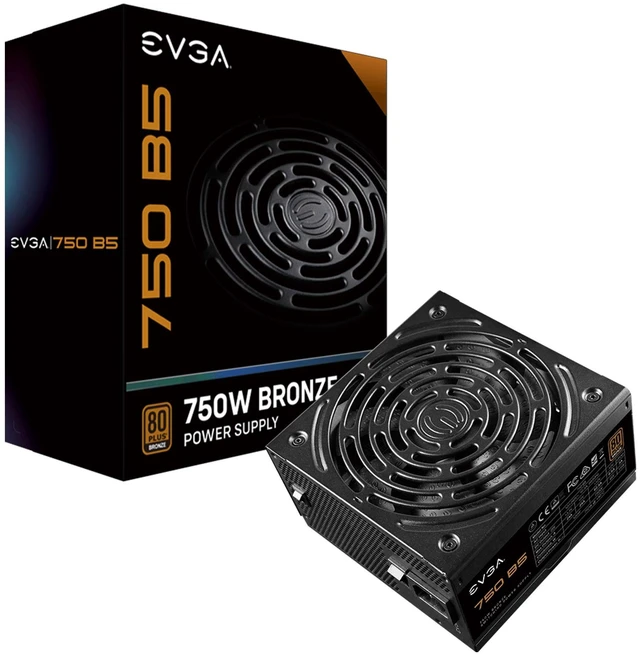 Main image of EVGA 750 B5, 80 Plus BRONZE 750W, Fully Modular, EVGA ECO Mode, 5 Year Warranty, Compact 150mm Size, Power Supply 220-B5-0750-V1