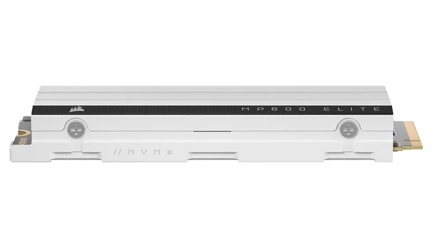 Alt view image 5 of 5 - Corsair MP600 Elite 1TB M.2 PCIe Gen4 x4 NVMe SSD Optimized for PS5 Included Heatsink M.2 2280 Up to 7,000MB/sec Sequential Read High-Density 3D TLC NAND White