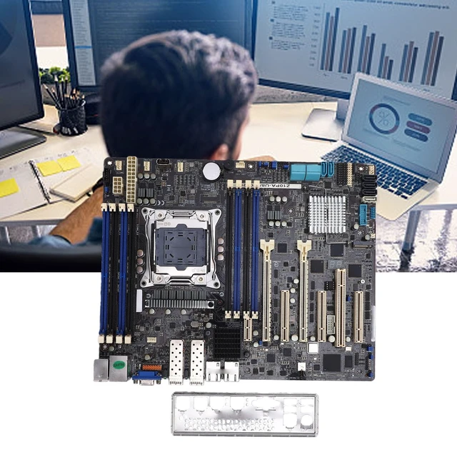 Alt view image 3 of 5 - Wisoqu Server Motherboard, Fit for LGA2011 3 Socket Single CPU Support E5 1600 2600 v3 v4 Series, with 8 DDR4 DIMM Slots and 7 PCIe 3.0 x16 Slots