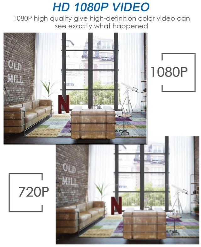 Alt view image 2 of 5 - Hidden Camera Clock 1080P WiFi Indoor Security Camera Clock No Audio