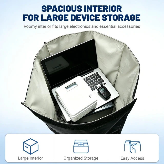 Alt view image 5 of 5 - Heavy-Duty Large Faraday Bag for Mid-Tower PCs, NAS & Routers