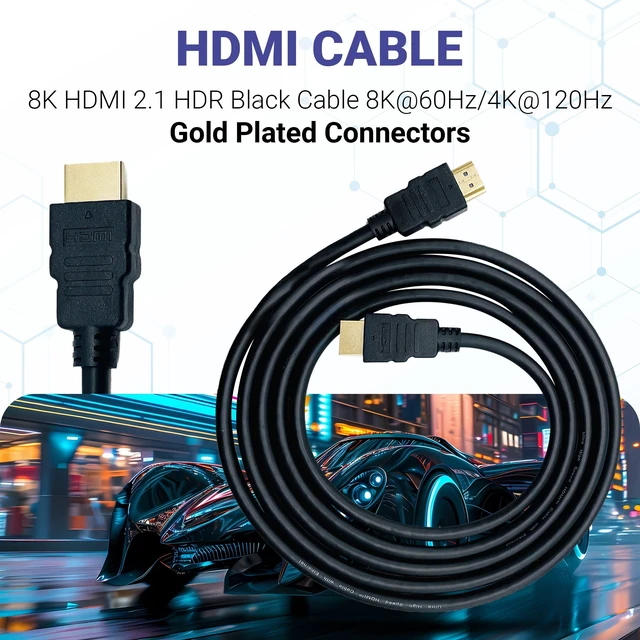Alt view image 4 of 5 - BrightOn - Optimized Set Compatible with PS5 PRO ^^ 8K HDMI 2.1 HDR 8K@60Hz/4K@120Hz Gold Plated ^^ CAT 7 Super High Speed Gold Plated ^^ Fast Charge Cable (PS5 PRO)